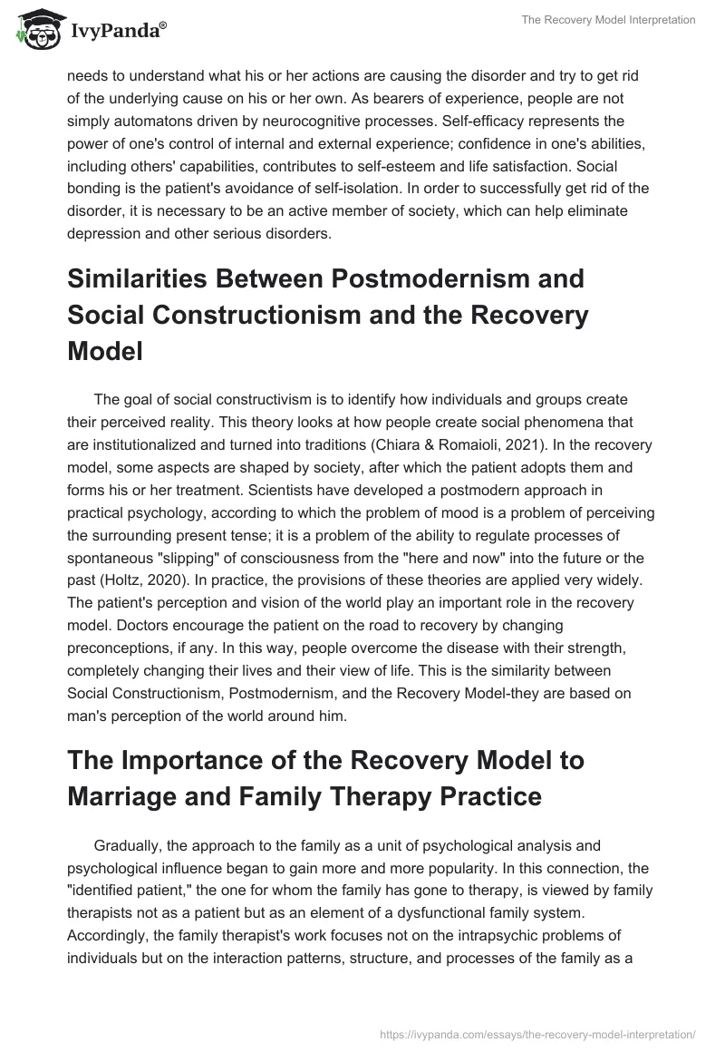 The Recovery Model Interpretation. Page 3