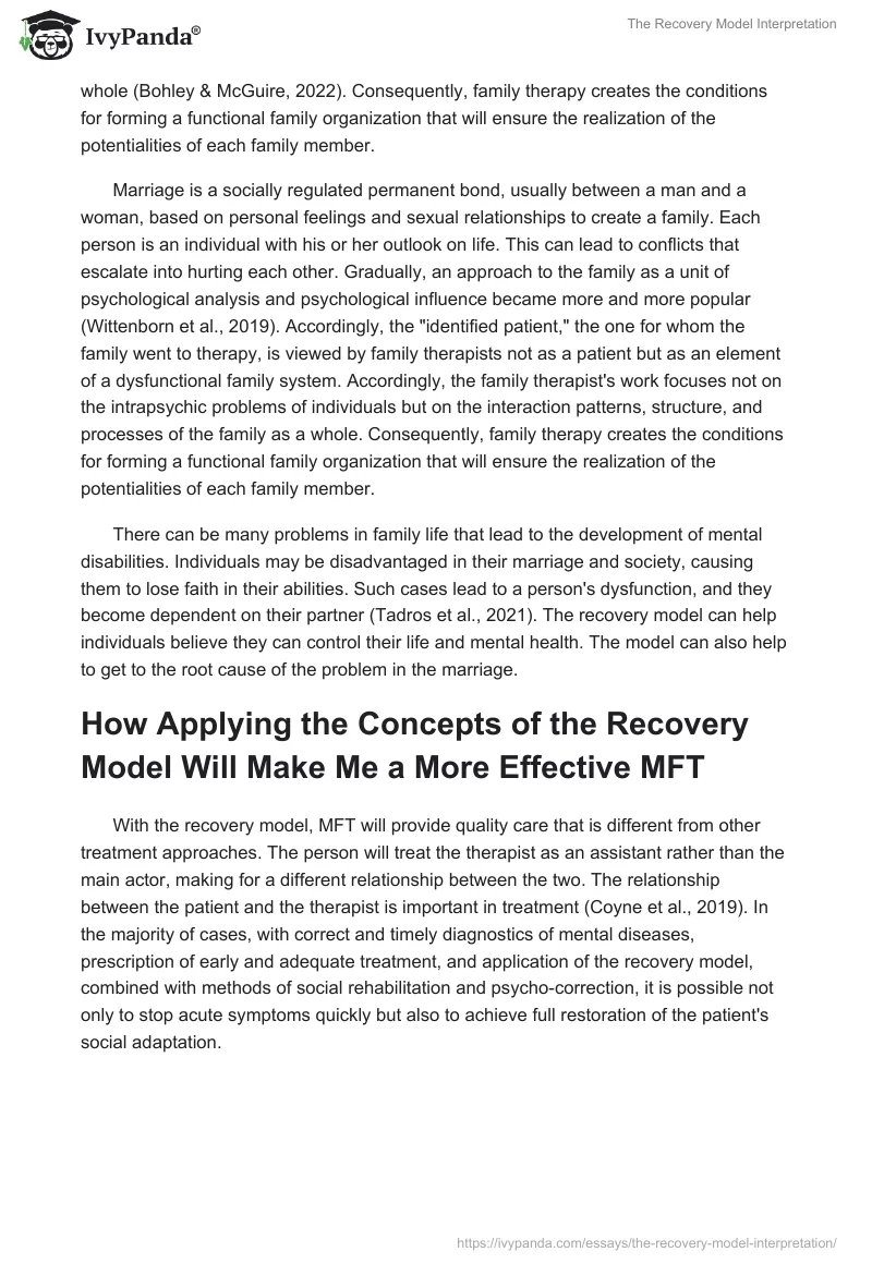 The Recovery Model Interpretation. Page 4