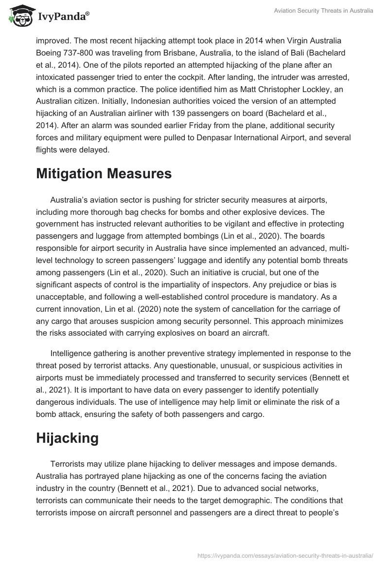 Aviation Security Threats in Australia. Page 2