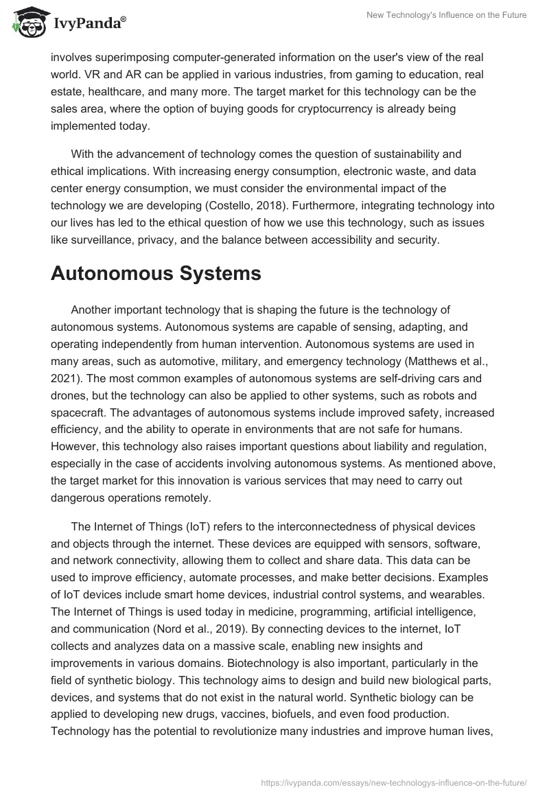 New Technology's Influence on the Future. Page 3