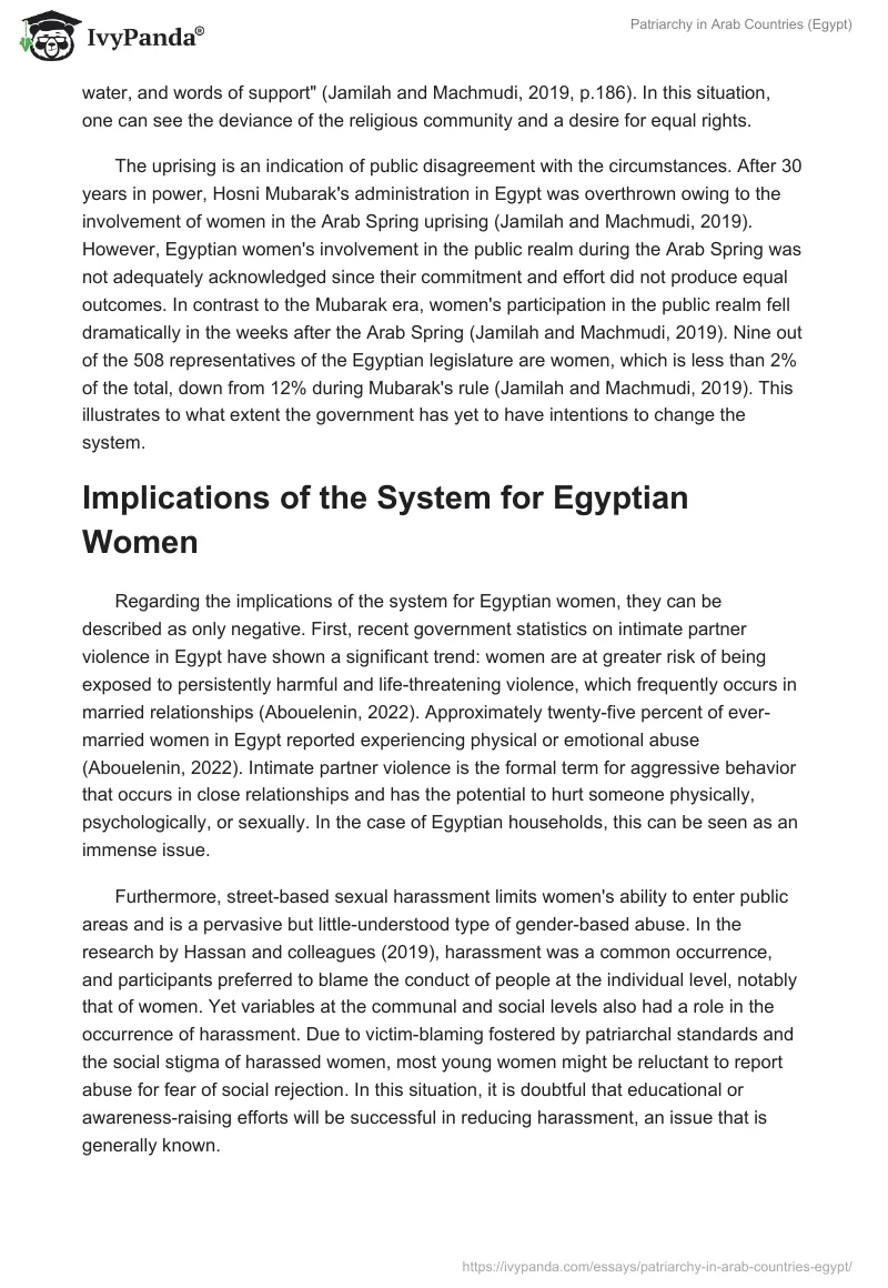 Patriarchy in Arab Countries (Egypt). Page 5