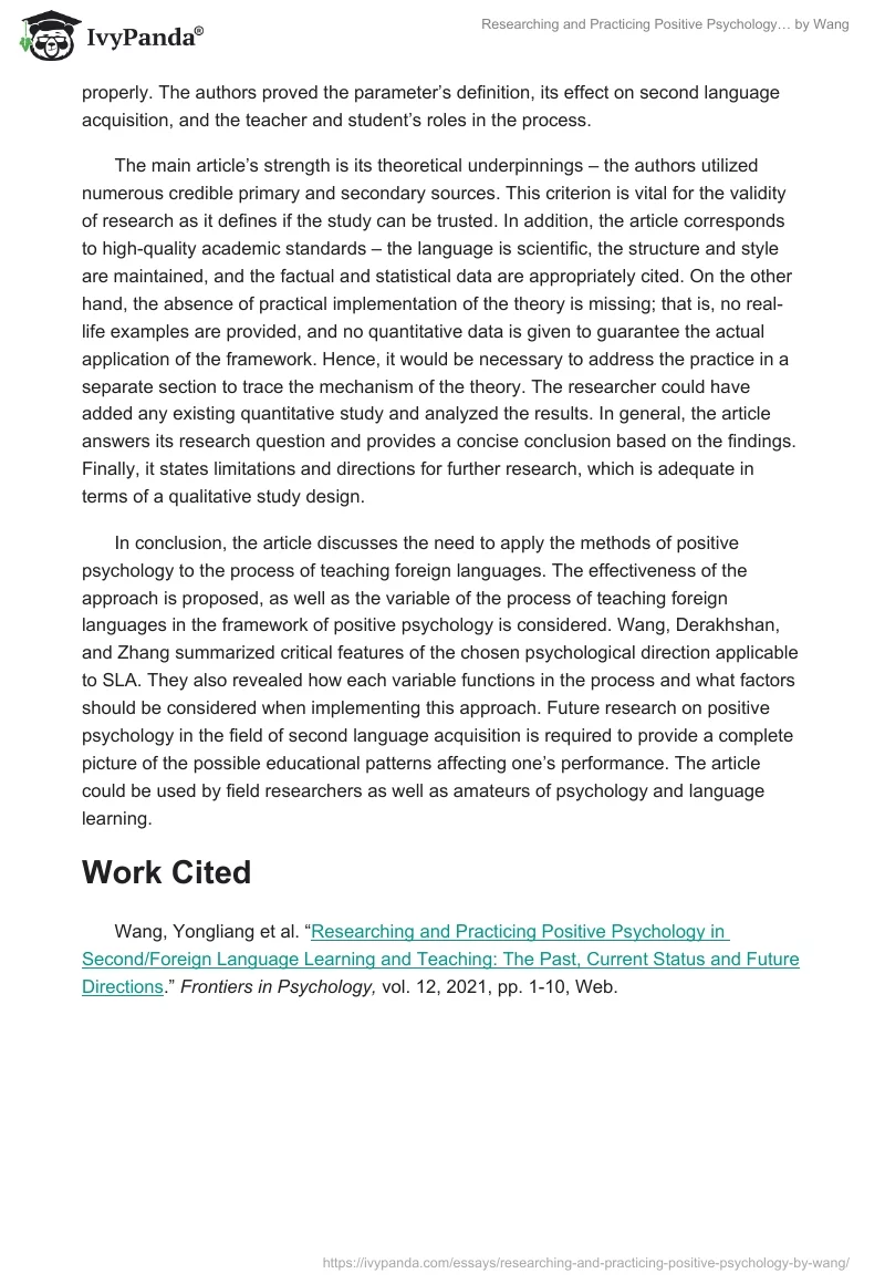 "Researching and Practicing Positive Psychology…" by Wang. Page 3