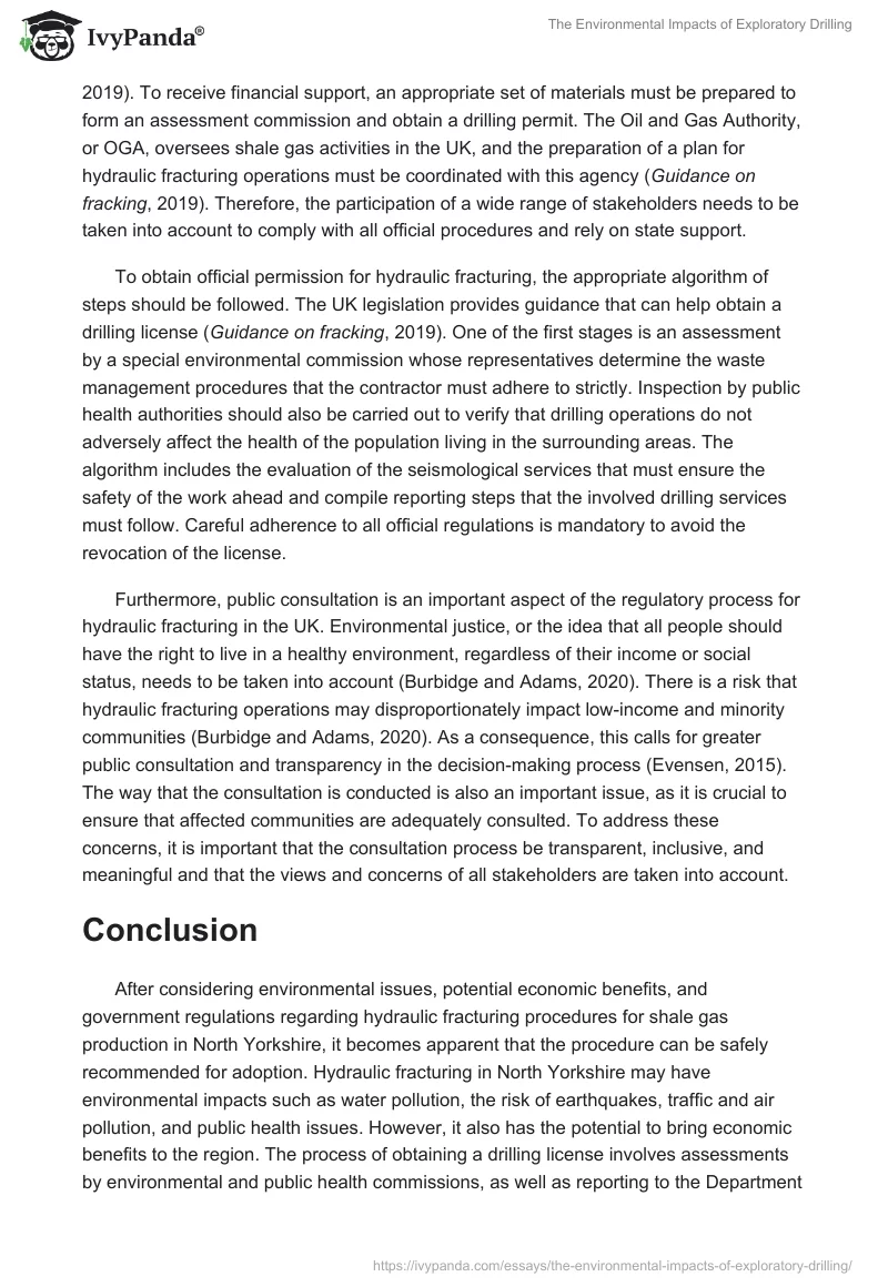 The Environmental Impacts of Exploratory Drilling. Page 5