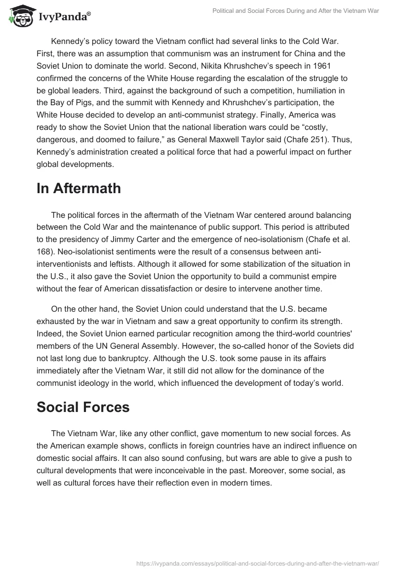 Political and Social Forces During and After the Vietnam War. Page 2
