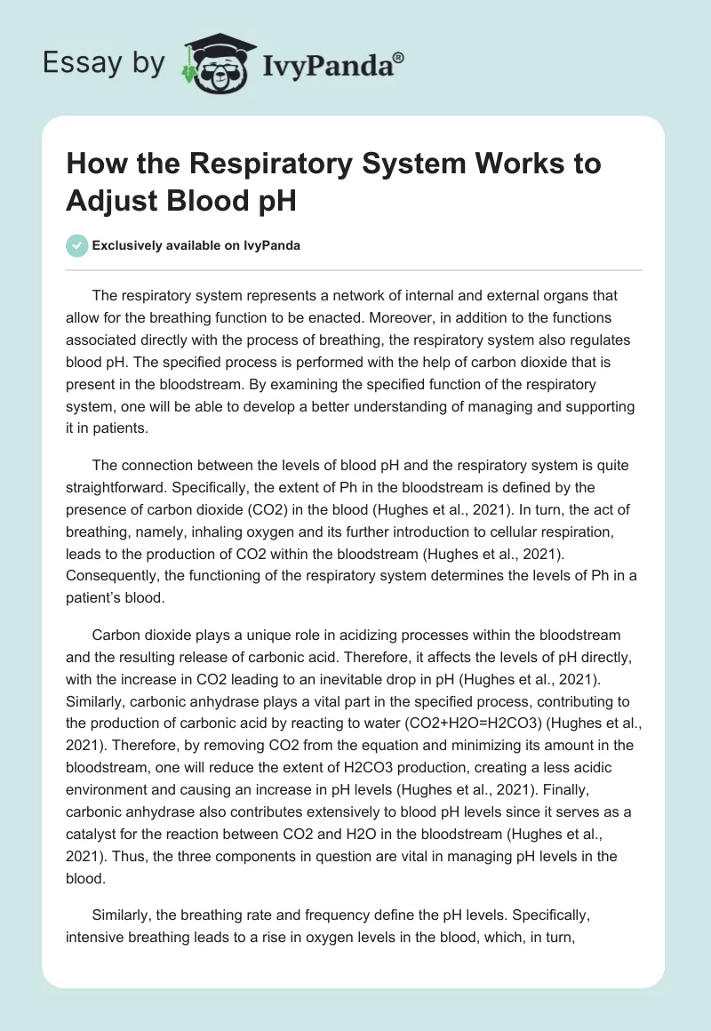 How the Respiratory System Works to Adjust Blood pH. Page 1