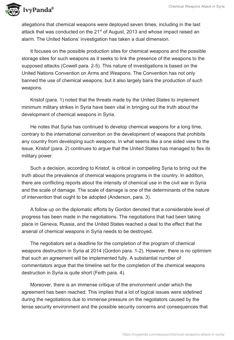 Chemical Weapons Attack in Syria. Page 2