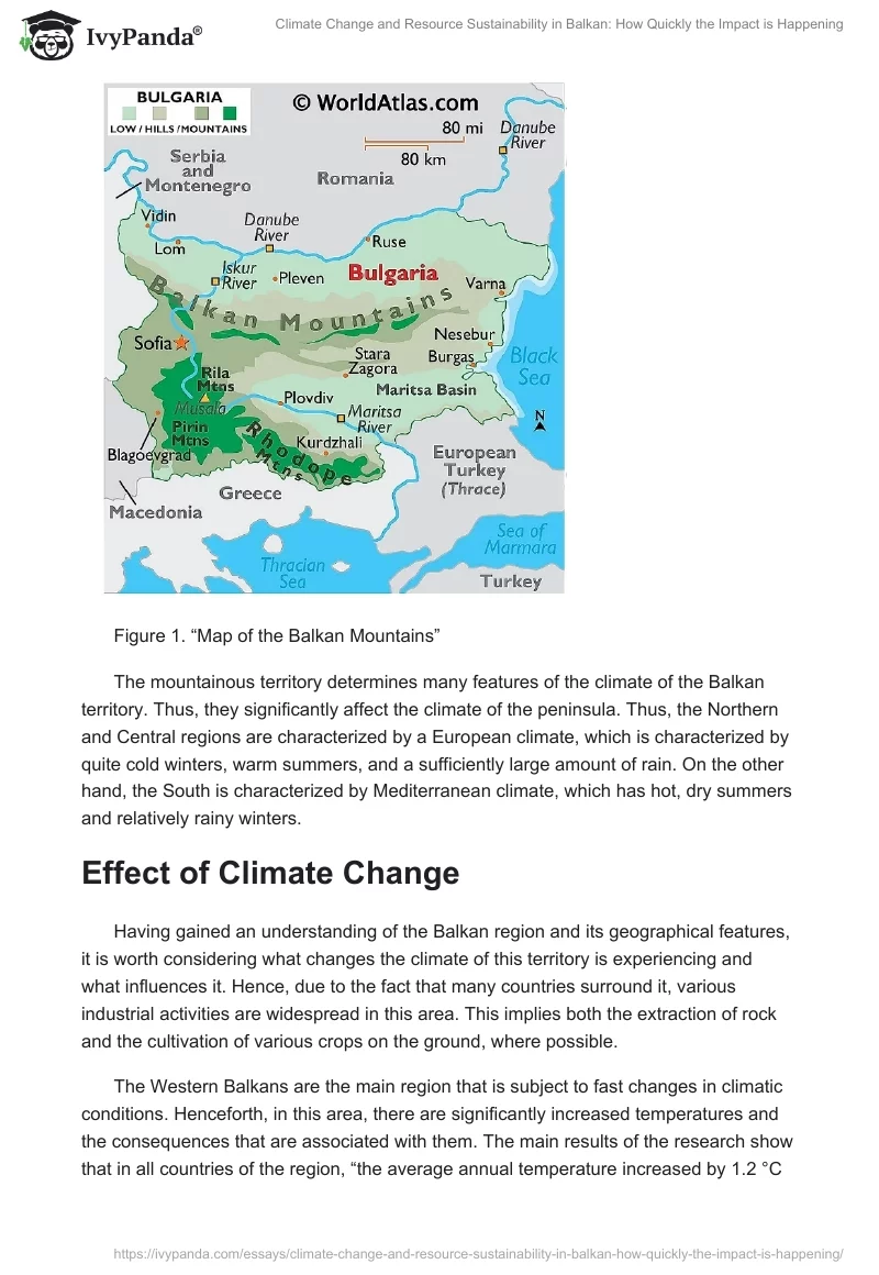 Climate Change and Resource Sustainability in Balkan: How Quickly the Impact is Happening. Page 2