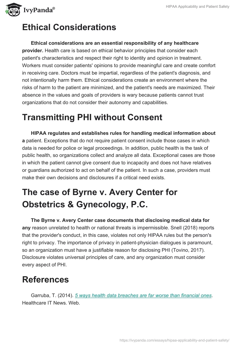 HIPAA Applicability and Patient Health Information Protection. Page 2