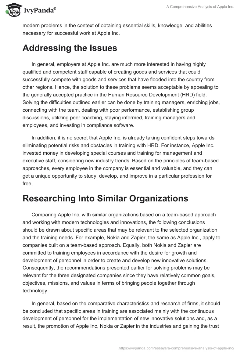 A Comprehensive Analysis of Apple Inc.. Page 2