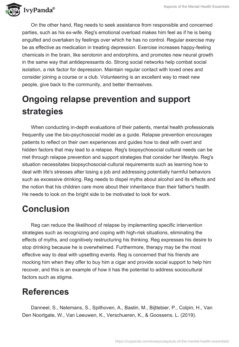 Aspects of the Mental Health Essentials. Page 3