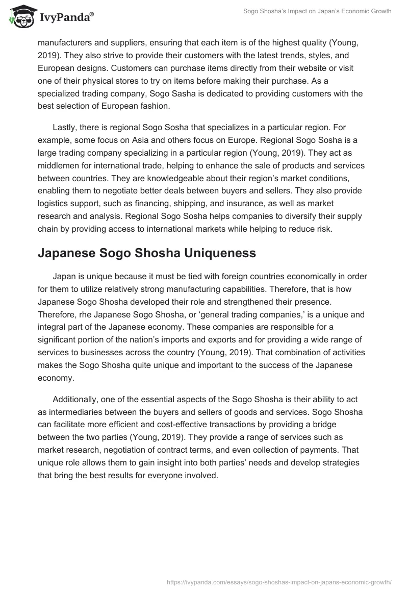 Sogo Shosha’s Impact on Japan’s Economic Growth. Page 3