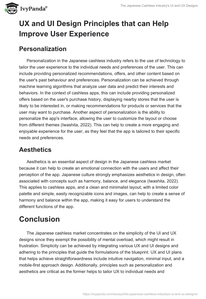 The Japanese Cashless Industry's UI and UX Designs. Page 4