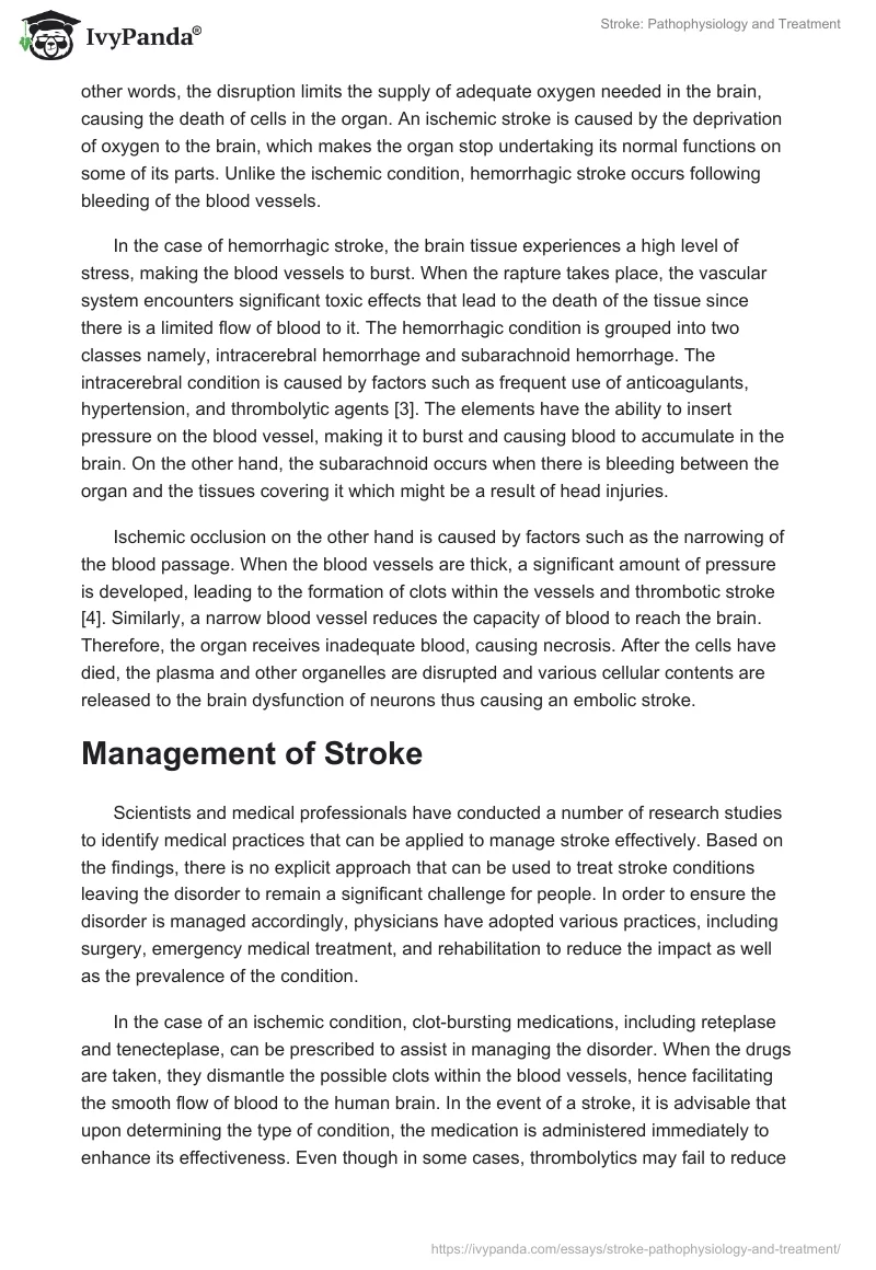 Stroke: Pathophysiology and Treatment. Page 2