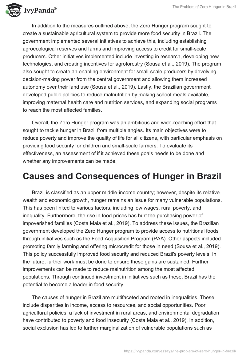 The Problem of Zero Hunger in Brazil. Page 2