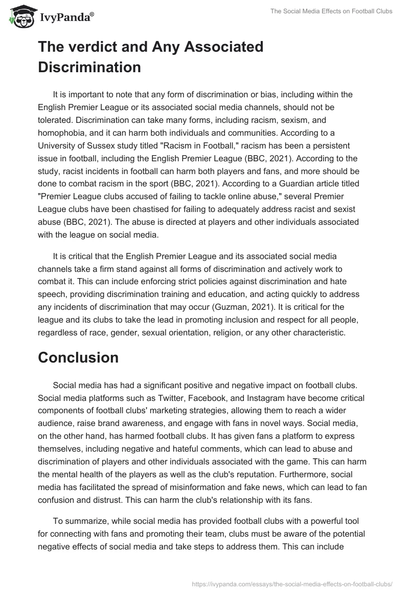 The Social Media Effects on Football Clubs. Page 4