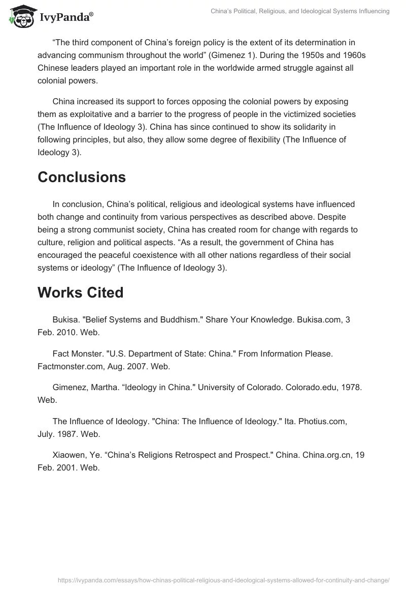 China’s Political, Religious, and Ideological Systems Influencing. Page 5