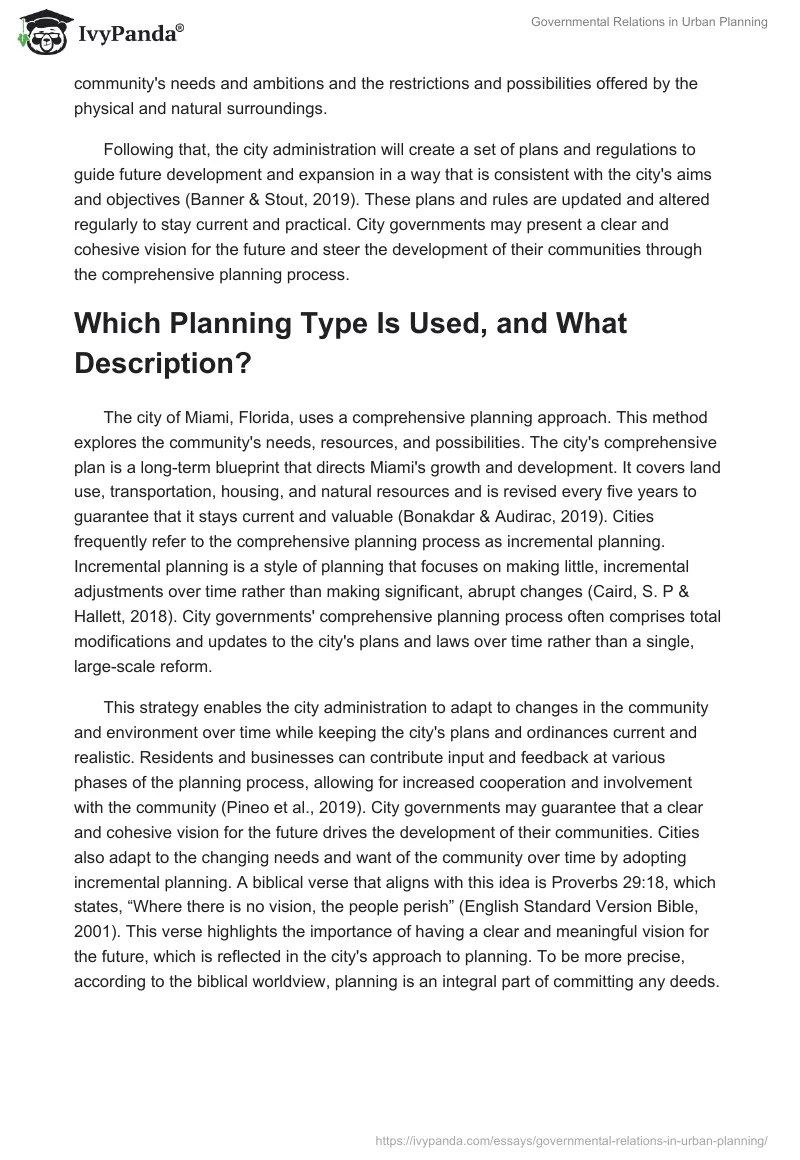 Governmental Relations in Urban Planning. Page 3