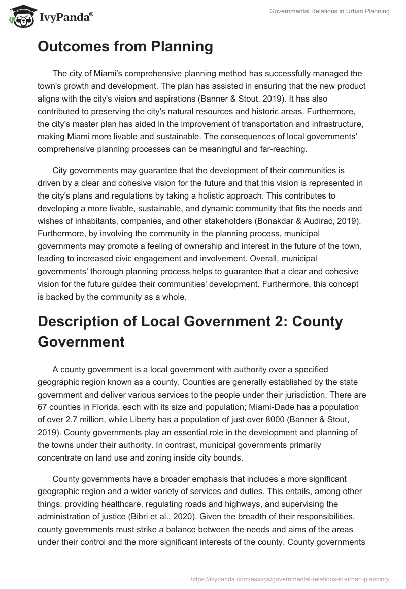 Governmental Relations in Urban Planning. Page 4