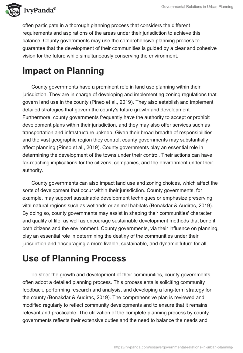 Governmental Relations in Urban Planning. Page 5