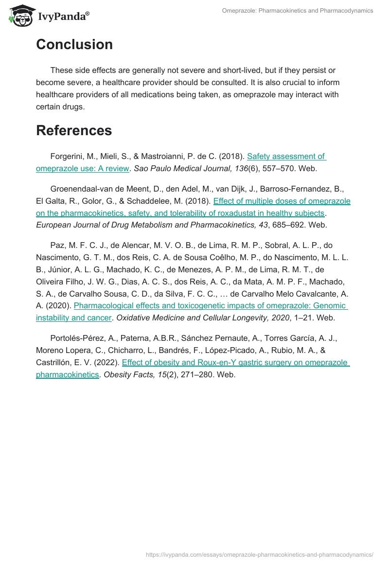 Omeprazole: Pharmacokinetics and Pharmacodynamics. Page 2