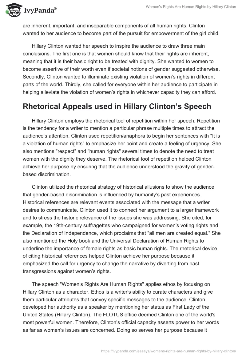 "Women's Rights Are Human Rights" by Hillary Clinton. Page 2
