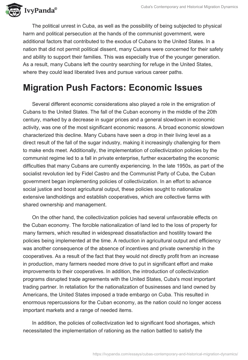 Cuba's Contemporary and Historical Migration Dynamics. Page 4