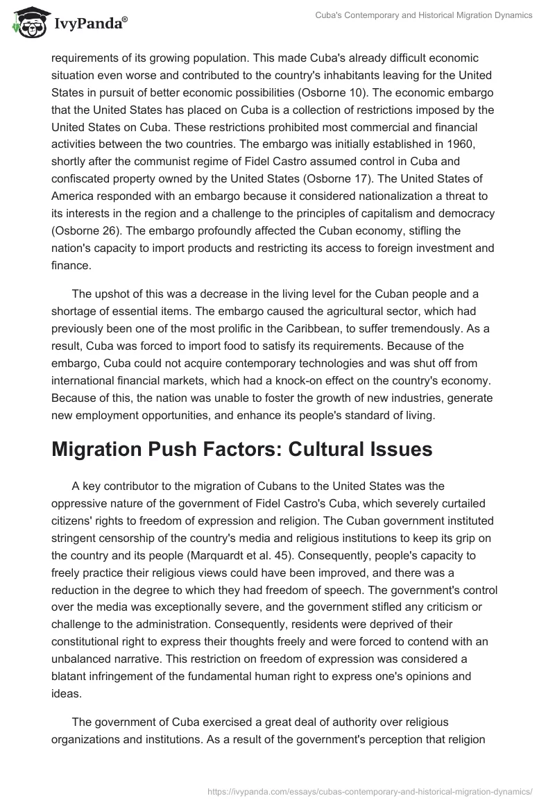 Cuba's Contemporary and Historical Migration Dynamics. Page 5