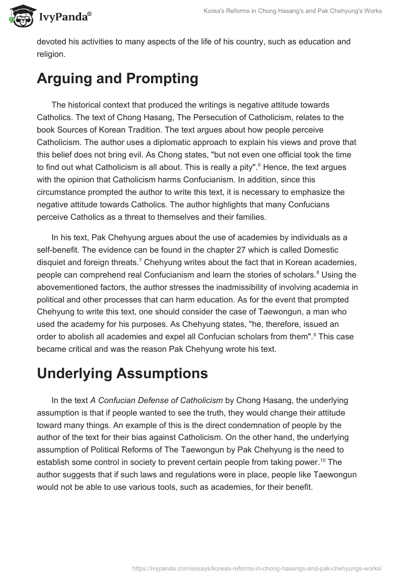 Korea's Reforms in Chong Hasang's and Pak Chehyung's Works. Page 2