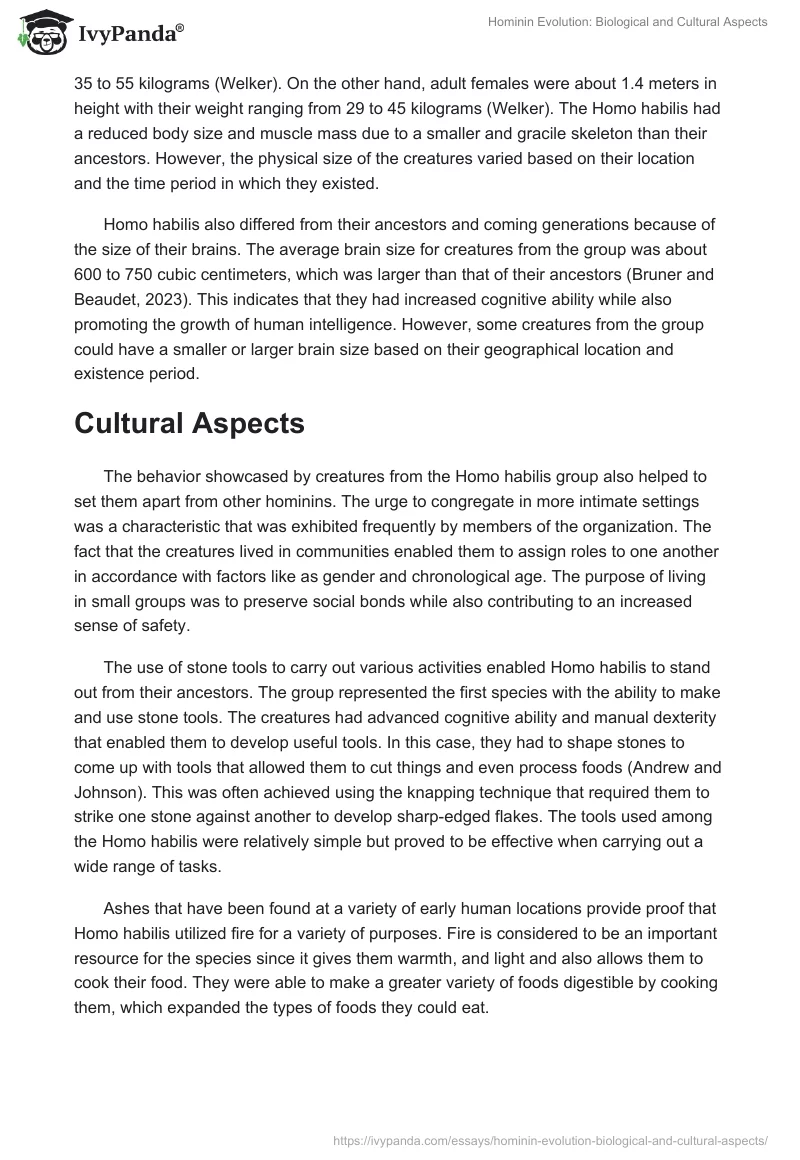 Hominin Evolution: Biological and Cultural Aspects. Page 2