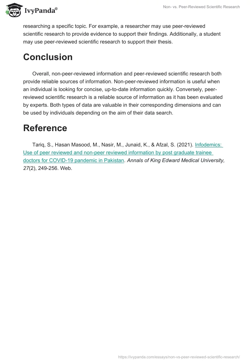Non- vs. Peer-Reviewed Scientific Research. Page 2