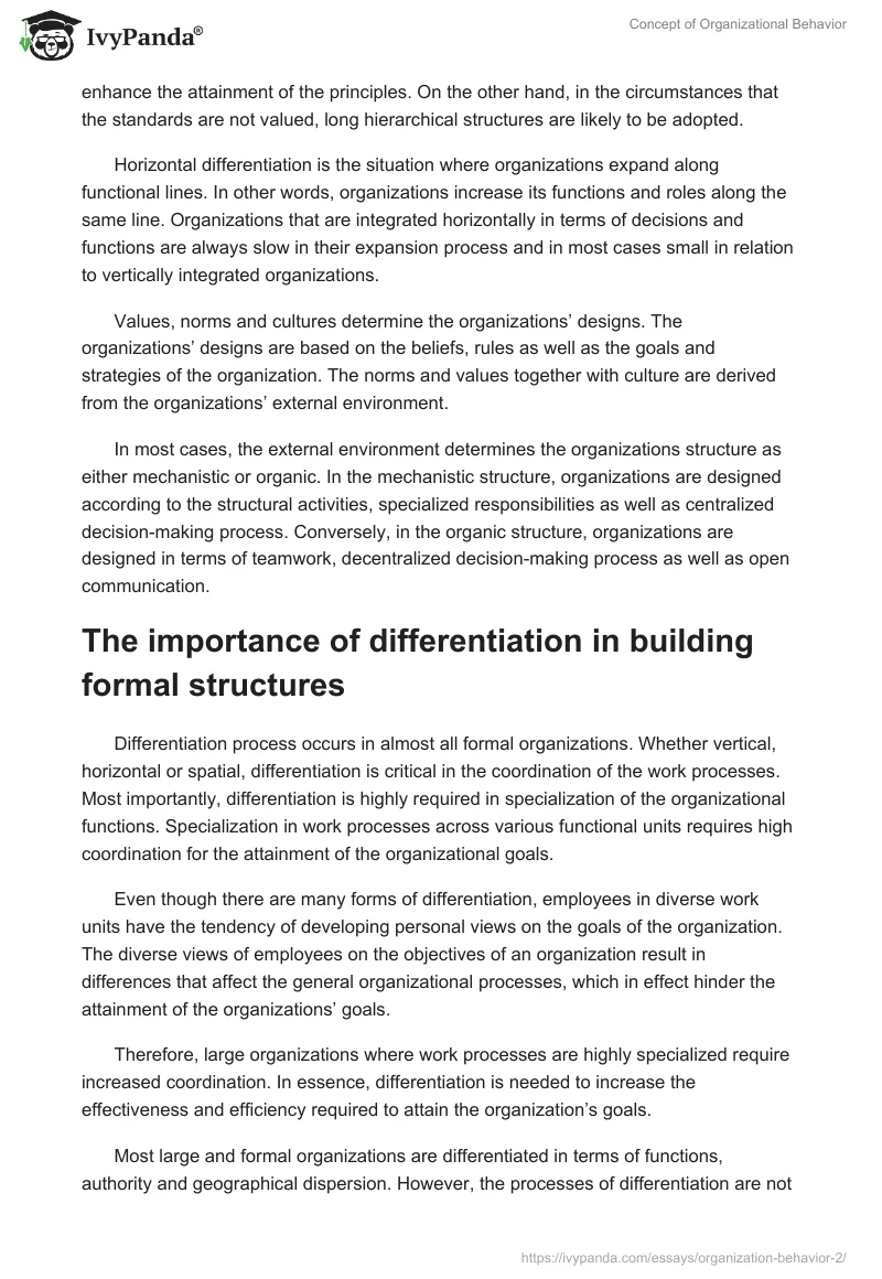 Concept of Organizational Behavior. Page 5