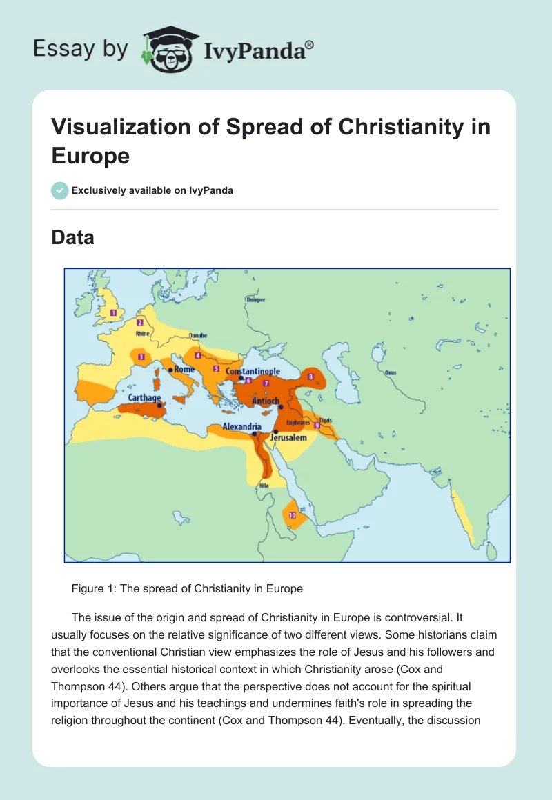 Visualization of Spread of Christianity in Europe. Page 1
