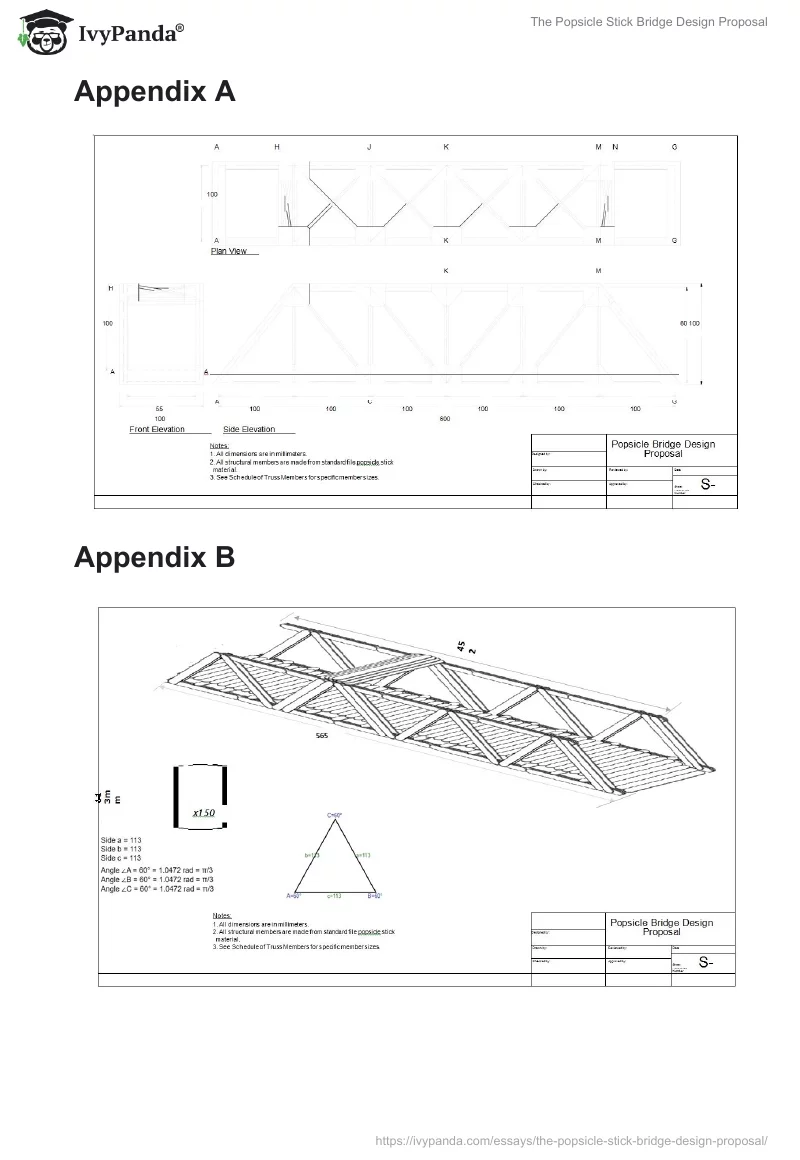 The Popsicle Stick Bridge Design Proposal. Page 5
