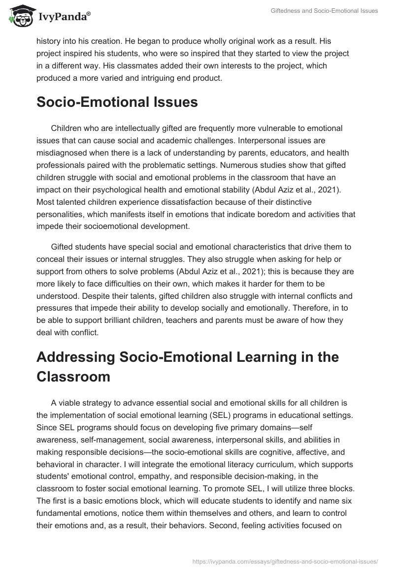 Giftedness and Socio-Emotional Issues. Page 3