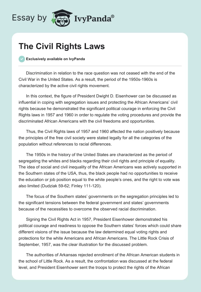 The Civil Rights Laws. Page 1