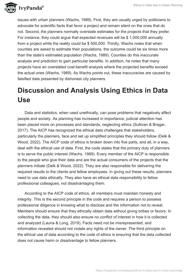 Ethics of Data Misuse in Urban Planning. Page 2