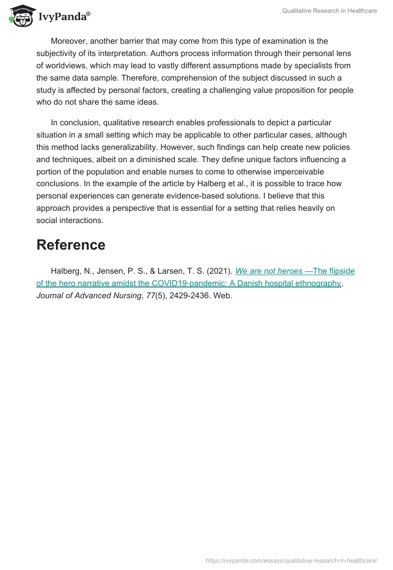 Qualitative Research in Healthcare. Page 2
