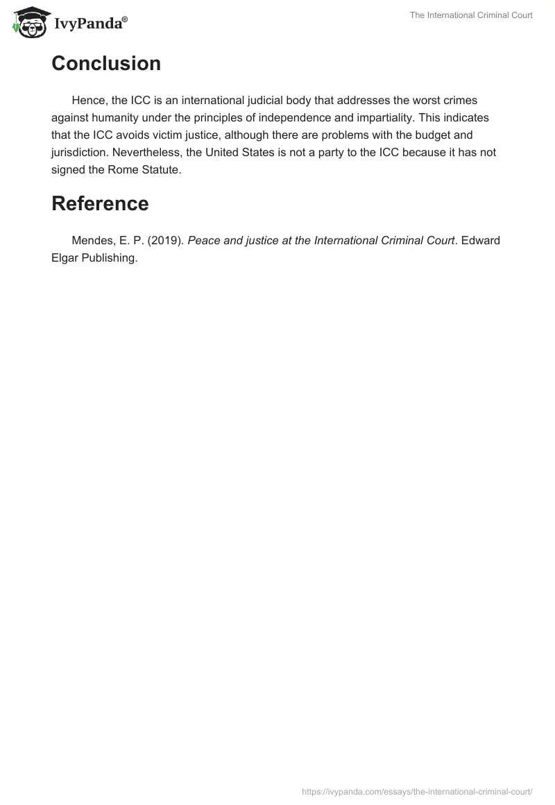 The International Criminal Court. Page 2