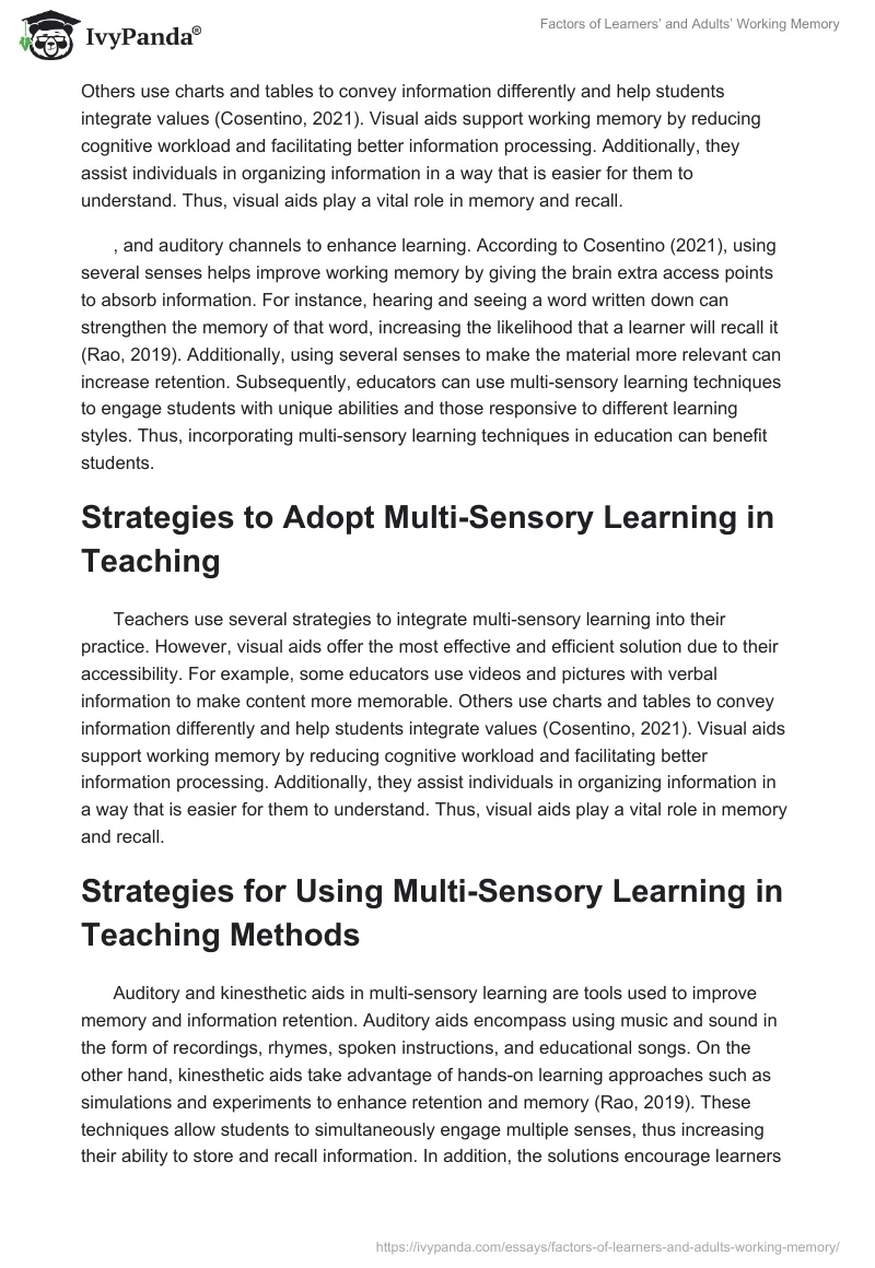 Factors of Learners’ and Adults’ Working Memory. Page 3