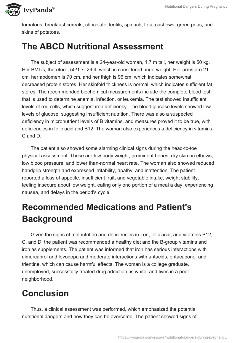 Nutritional Dangers During Pregnancy. Page 2