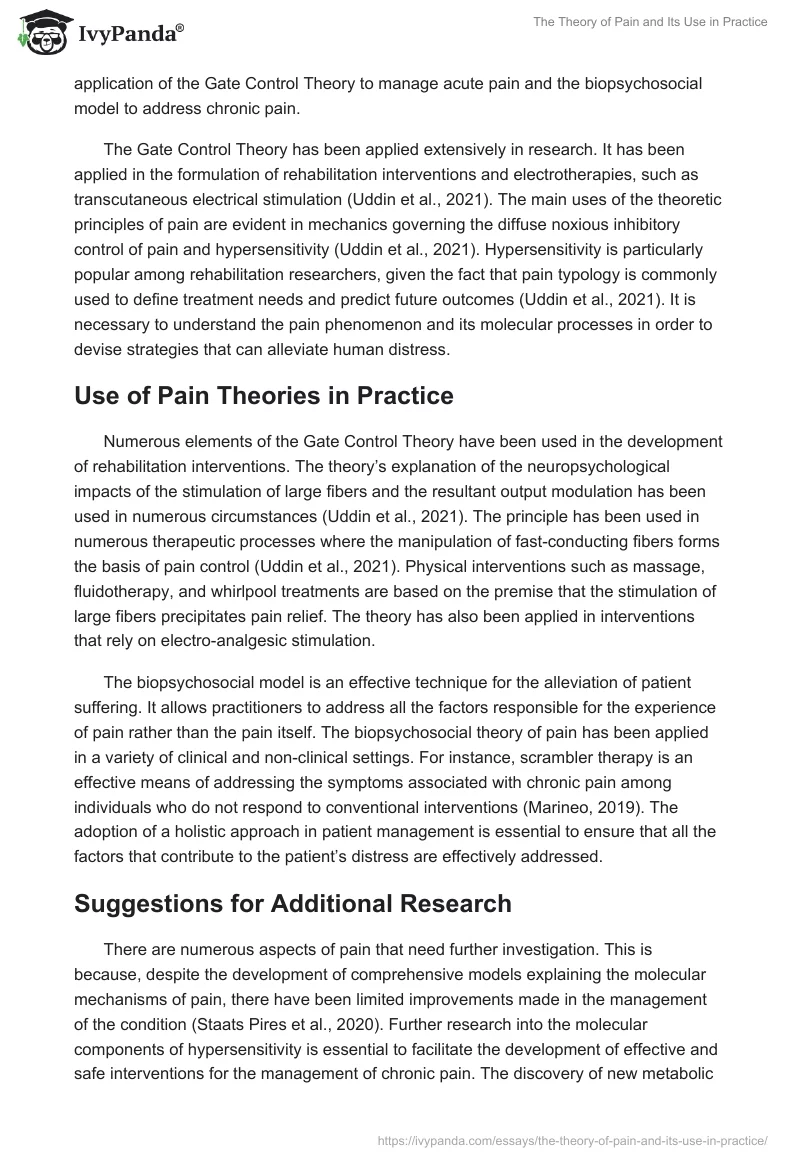 The Theory of Pain and Its Use in Practice. Page 3