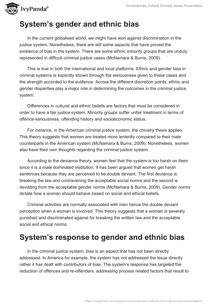 Contemporary Cultural Diversity Issues Presentation. Page 2