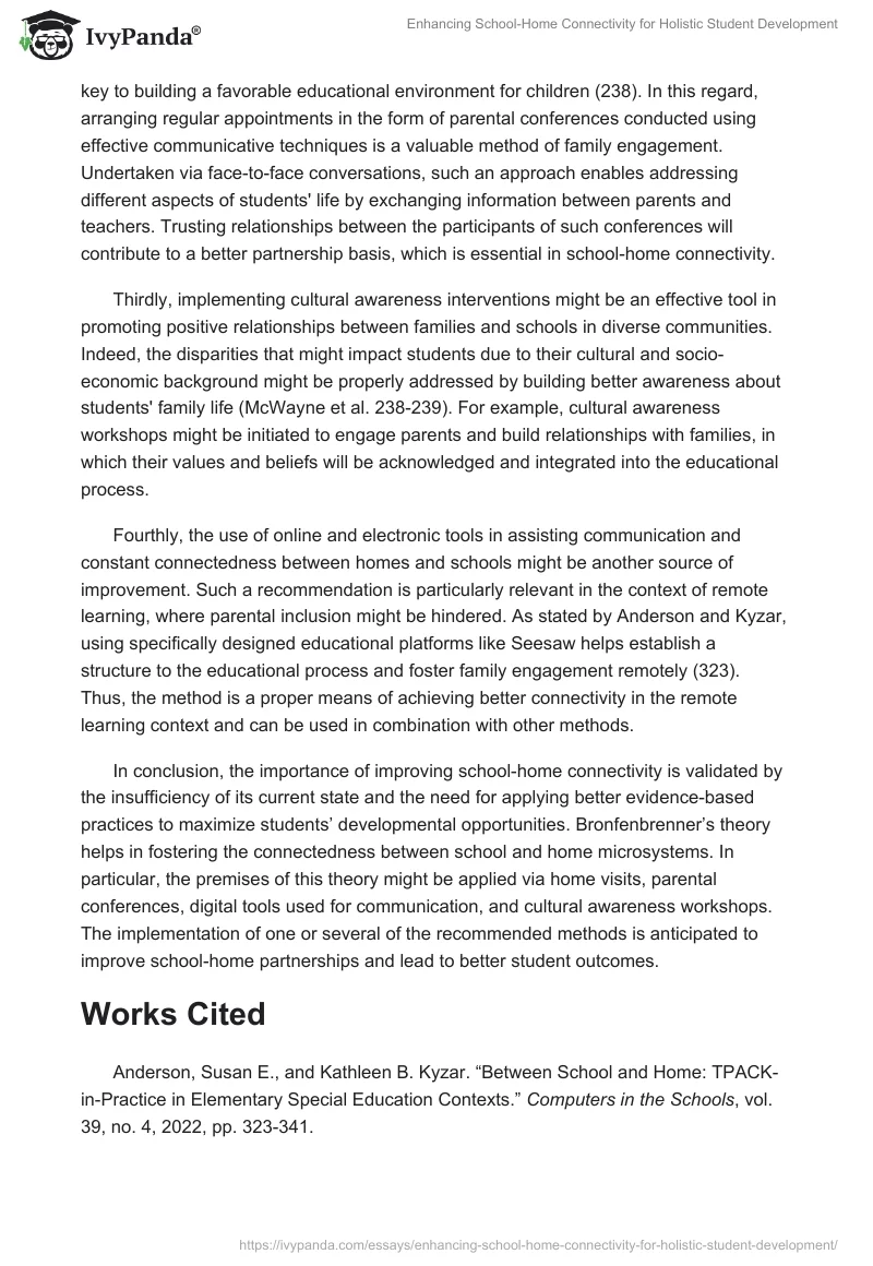 Enhancing School-Home Connectivity for Holistic Student Development. Page 2