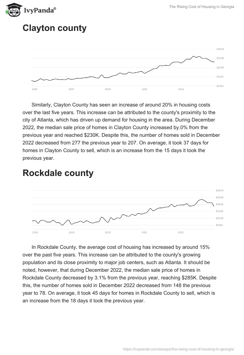 The Rising Cost of Housing in Georgia. Page 2