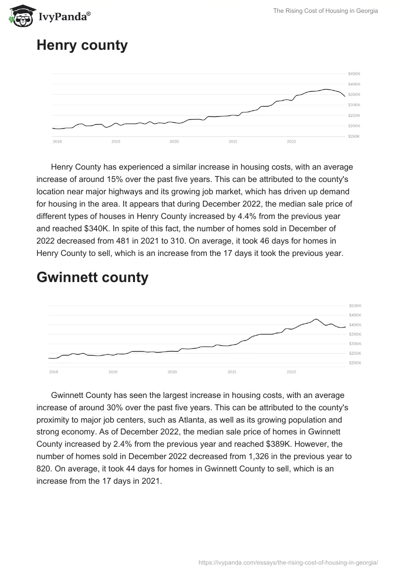 The Rising Cost of Housing in Georgia. Page 3