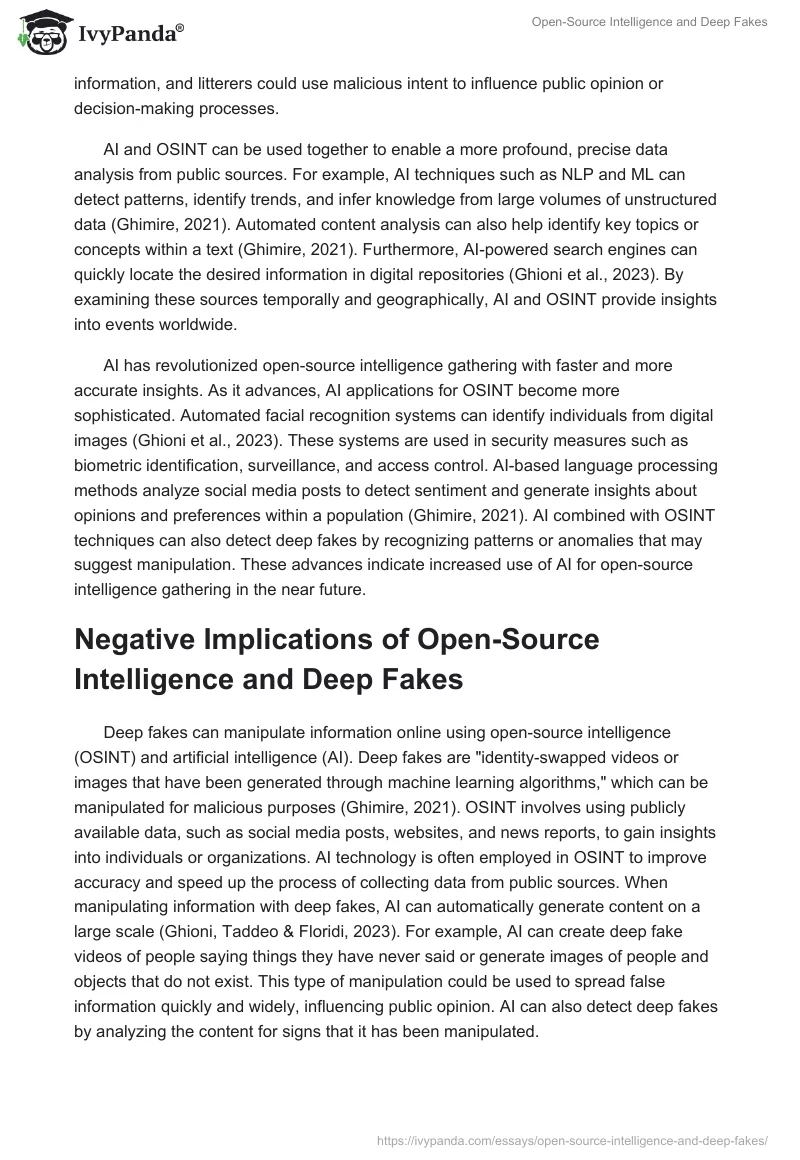 Open-Source Intelligence and Deep Fakes. Page 2