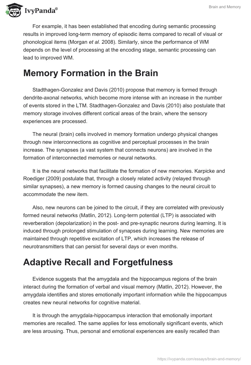 Brain and Memory. Page 2