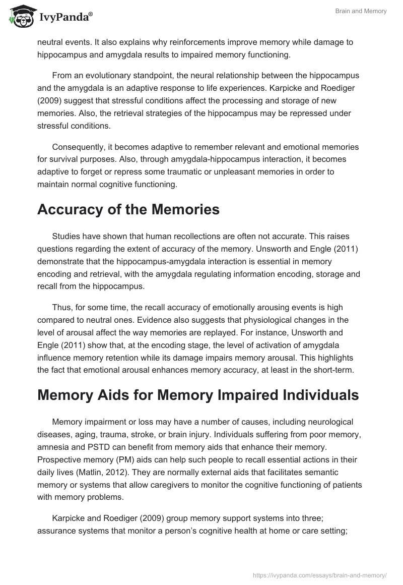 Brain and Memory. Page 3