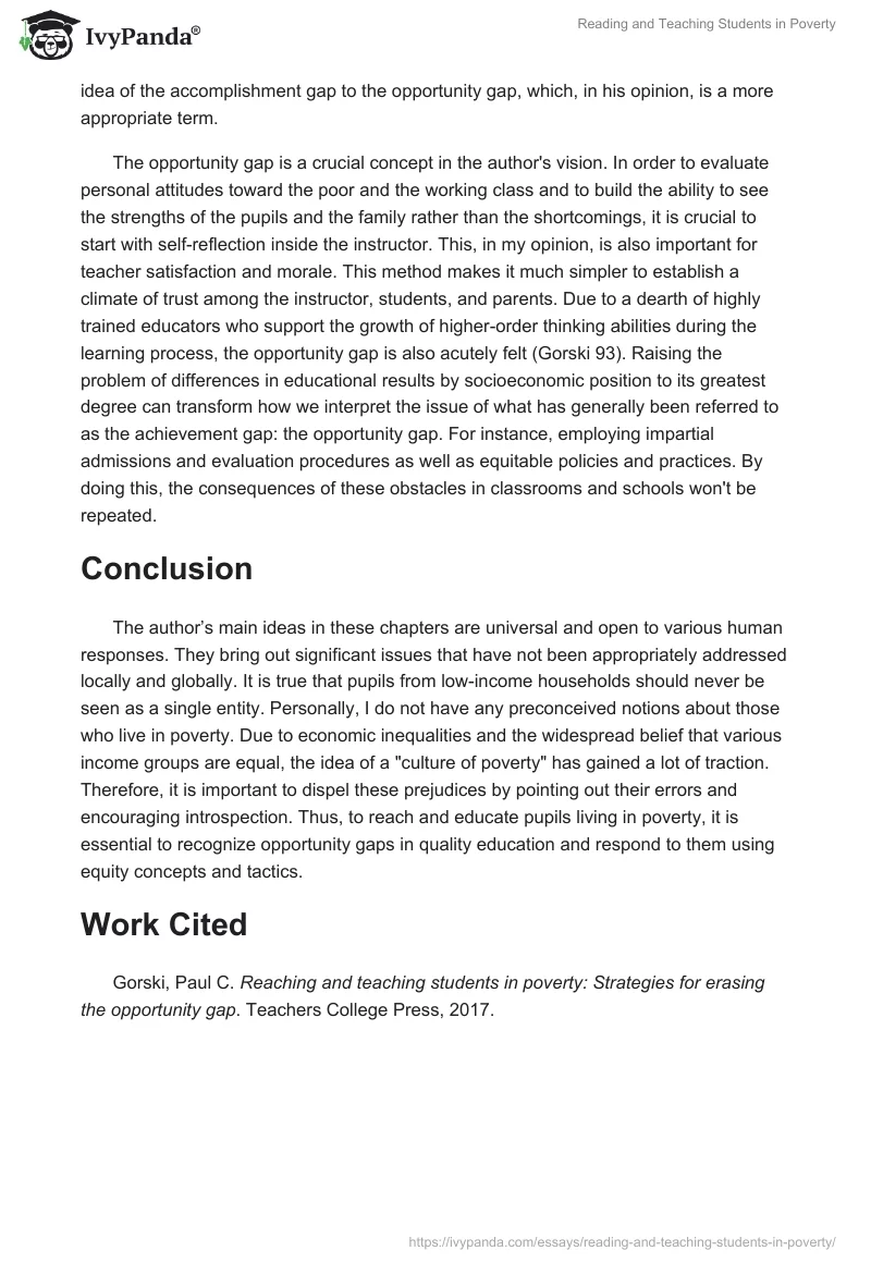 Reading and Teaching Students in Poverty. Page 2