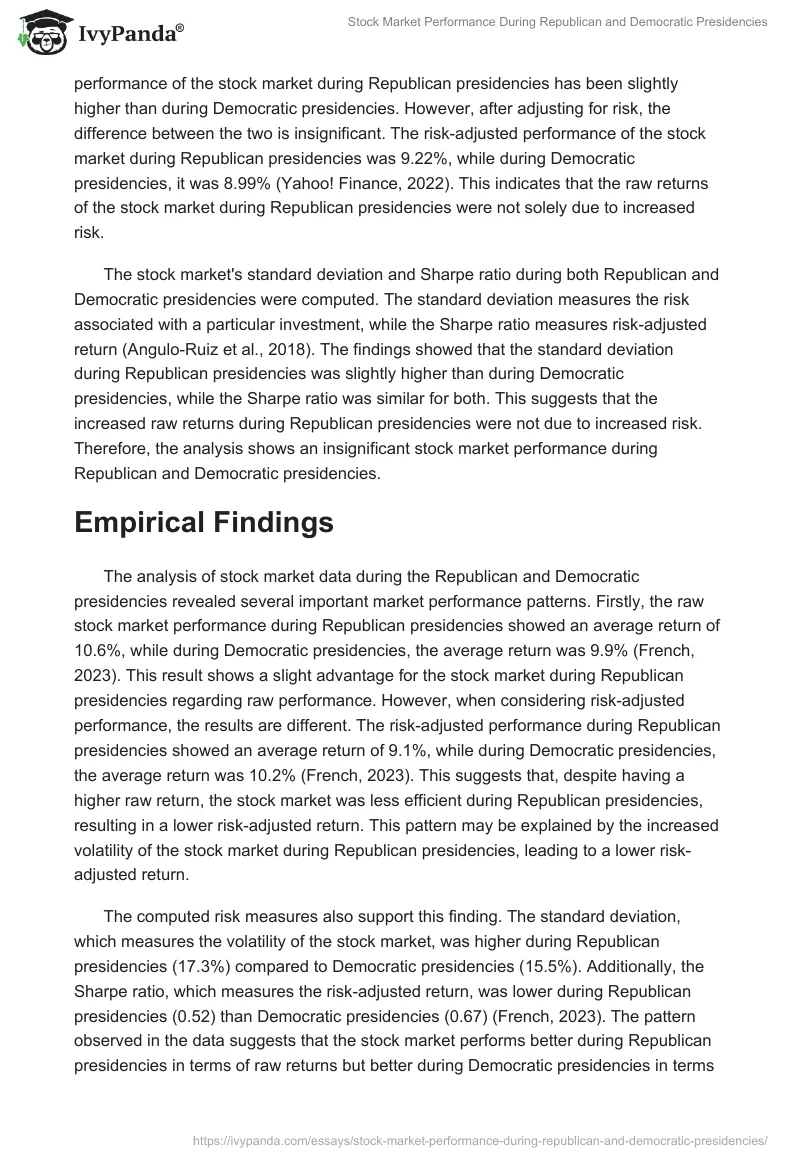 Stock Market Performance During Republican and Democratic Presidencies. Page 2